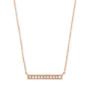 NWT | Kendra Scott | Addison | 14k Rose Gold Plated Brass | Cubic Zirconia | 18”